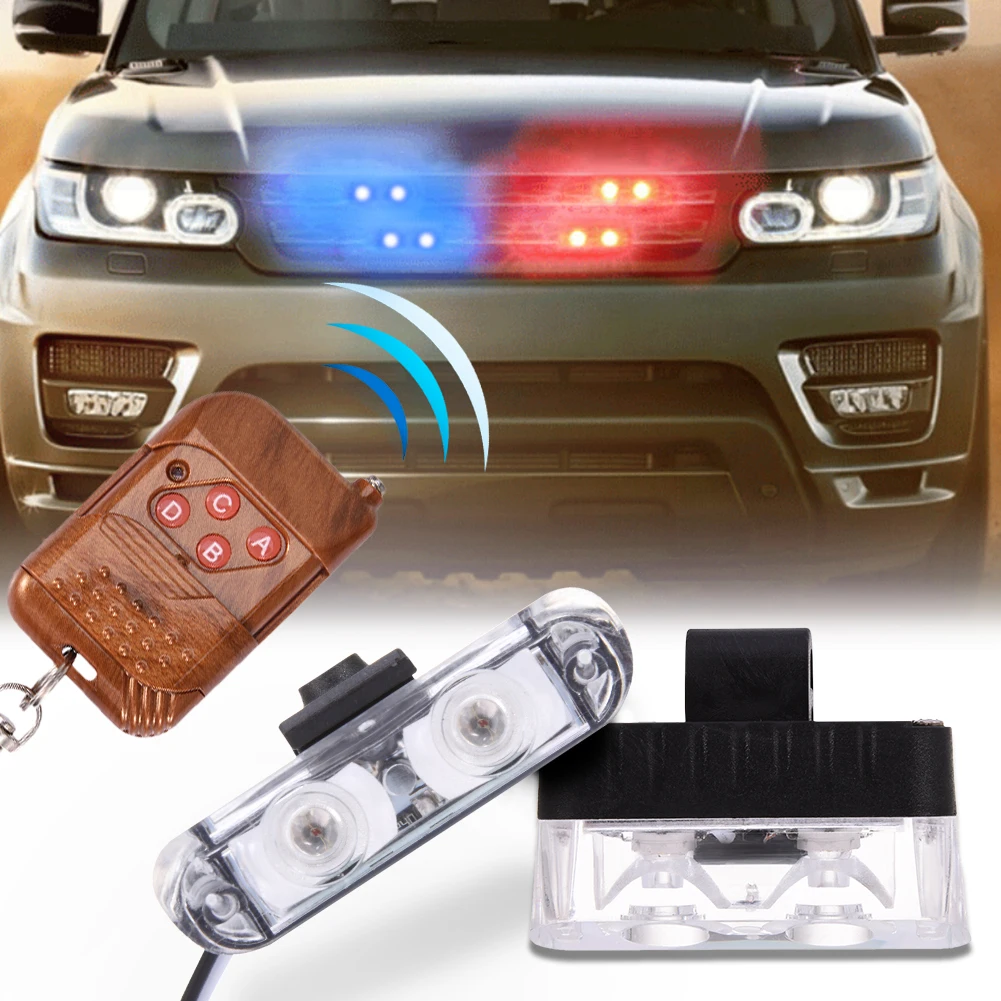 

1-for-2 Dazzling Multi-mode LED Car Flash Light Wedge Lamp LED Bulb Flash Drive-by-wire Police Lights Auto Car Polite