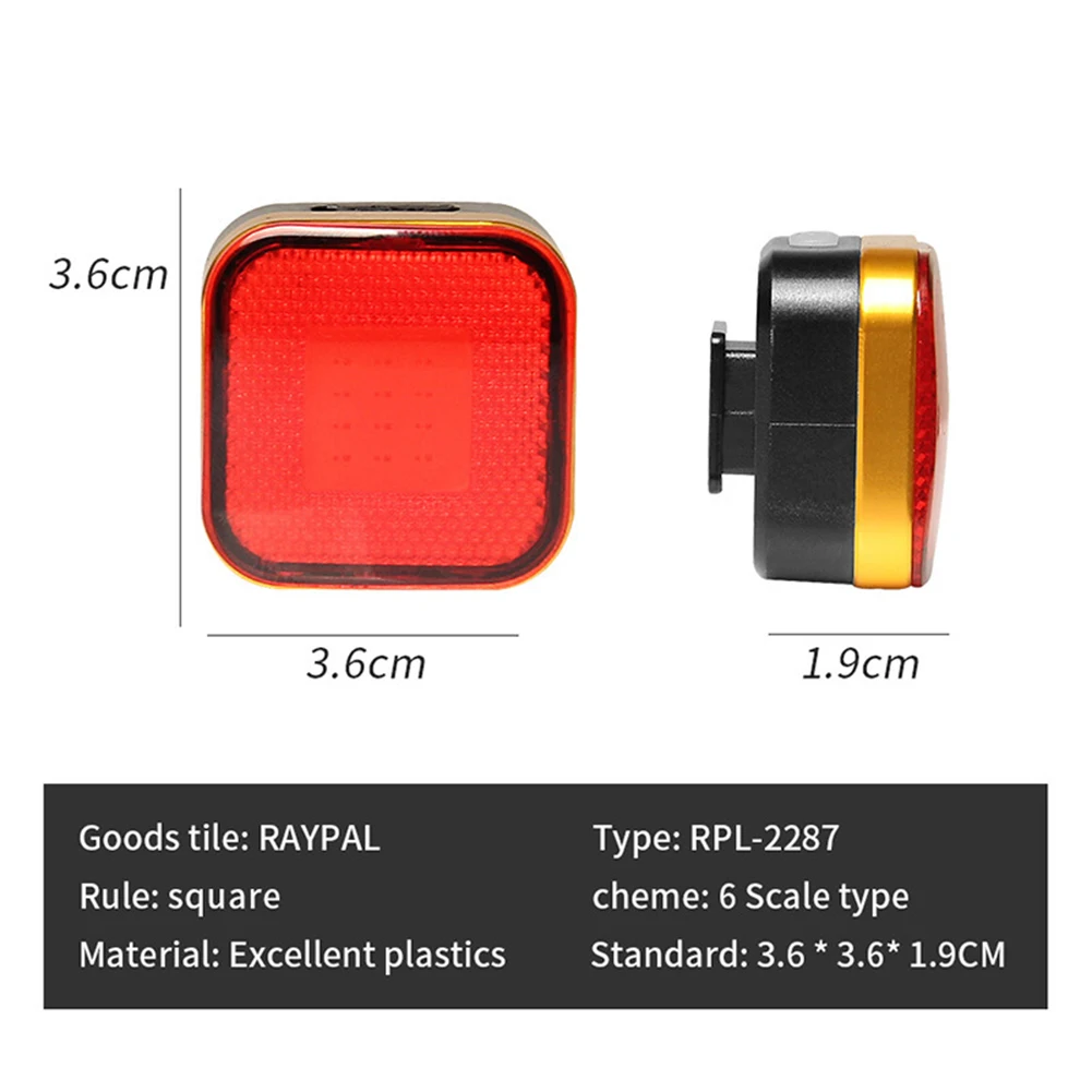 

Bike Rear Light Waterproof LED Charging Bicycle Smart Auto Brake Sensing Light Accessories Bike Taillight Light