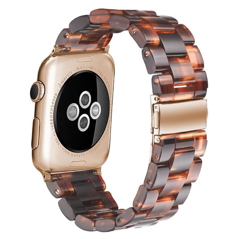 18 colors Italian Resin Band for APPLE Watch 5 4 3 44MM/42MM Iwatch 40mm 38mm Bracelet Wrist Ceramic Strap Apple Watch Watchband