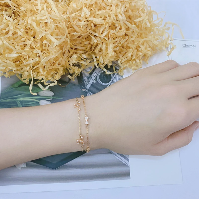 Original Luxury Dubai Wedding Women's Party Bowknot Zircon Bracelet 925 Sterling Silver Woman Jewelry | Украшения и