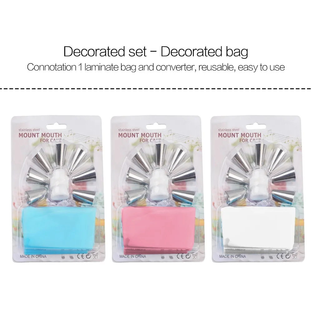 

9 pcs/set Large Size Cake Nozzle Kitchen Accessories Cream Icing Piping Fondant Rose Nozzle Decorating Tools