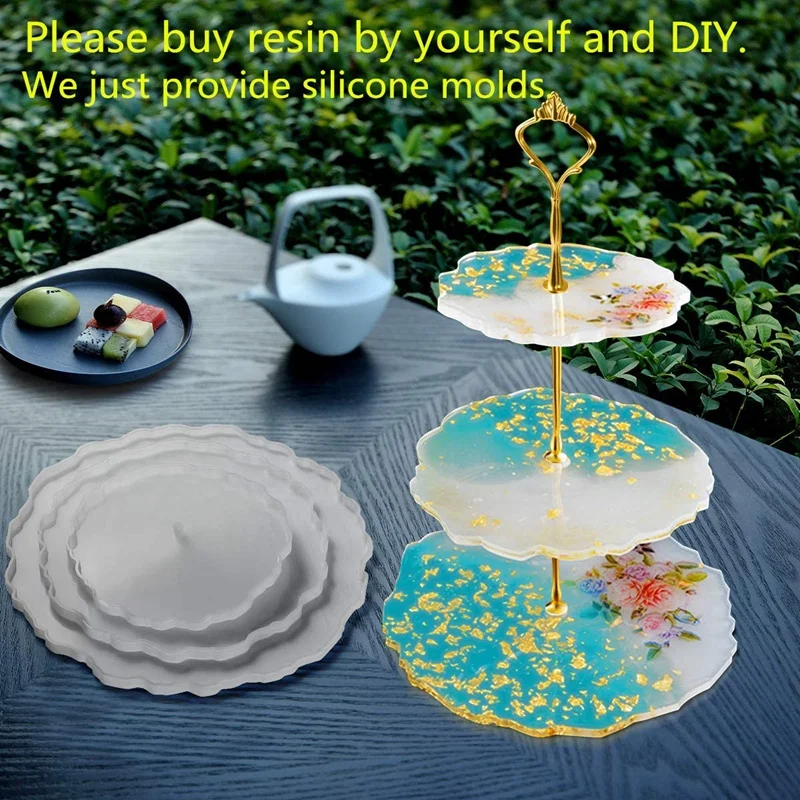 3-уровневая подставка для торта форма подноса из смолы DIY необычная литья