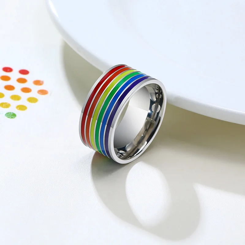 

FXM high polished single style ring new arrival fine silver ring rianbow colors rings african jewelry for women
