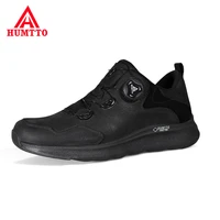 humtto leather casual shoes for men winter fashion waterproof luxury designer brand work man shoes non slip sneakers for mens