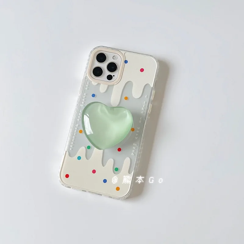 Прозрачный стеклянный 3d-кронштейн в Корейском стиле для iPhone 13 Pro Max Samsung Griptok |