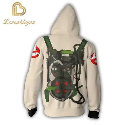 Толстовка с капюшоном для косплея Мужская толстовка на молнии 3D-принтом Охотники