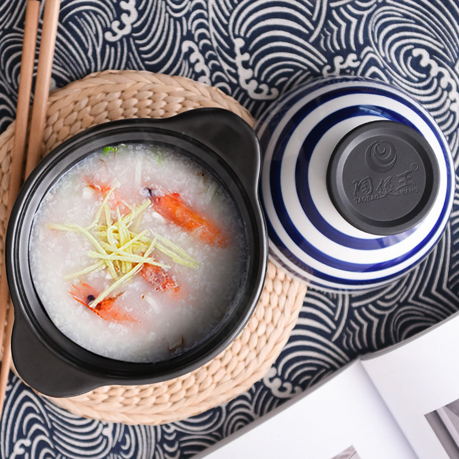 Мини керамическая кастрюля миска для детского питания многофункциональная