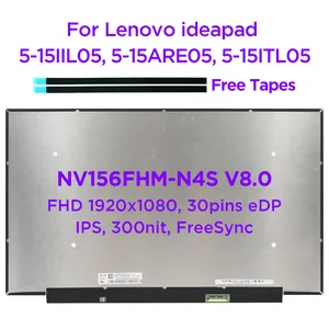 15 6 ips laptop lcd screen nv156fhm n4s v8 0 for lenovo ideapad 5 15are05 thinkpad t15 p15s gen 2 thinkbook g2 1920x1080 30pin free global shipping