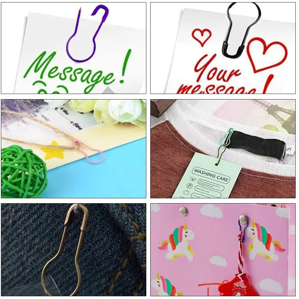 

Jiwuo Mix Color Gourd Shape Safety Pins Metal Clips Pin Knitting Crochet Locking Stitch Marker Tag Pins Sewing Craft Accessories