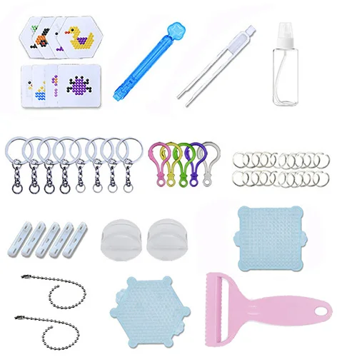 Beads Accessories DIY предохранитель бусины волшебная вода креативный набор шариков ручка пинцет Pegboard набор аксессуаров подарок для девочек детские игрушки для детей 8 10 лет - Цвет: Beads Accessories