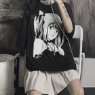 Футболка женская с аниме тетрадь смерти, черная уличная одежда, повседневная рубашка в стиле Харадзюку, химико Тога, CS601, на лето