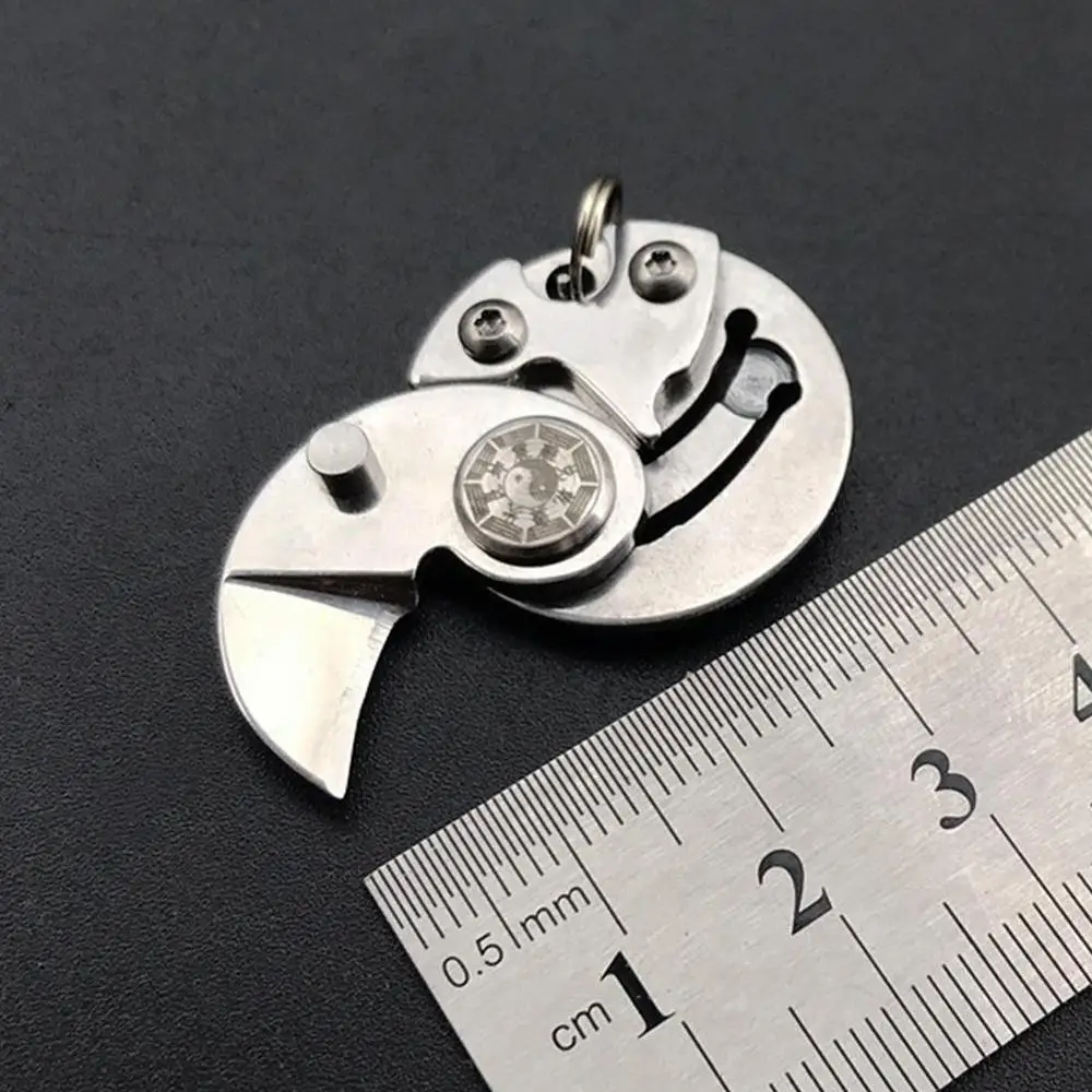 Мини карманные ножи инструменты для улицы EDC стальной круглый складной нож монет