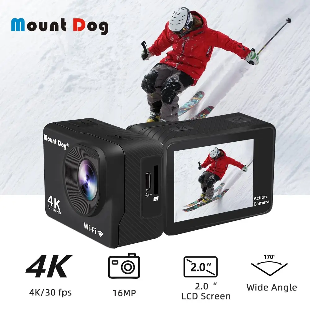 Монтажная экшн камера HD с Wifi спортивная водонепроницаемая s видео Запись 30 FPS