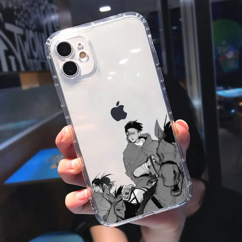 

Attack on titan anime Phone Case Transparent soft For iphone 5 5s 5c se 6 6s 7 8 11 12 plus mini x xs xr pro max