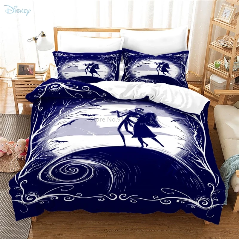 Фиолетовый с принтом &quotКошмар перед Рождеством&quot 3d Постельное белье принт