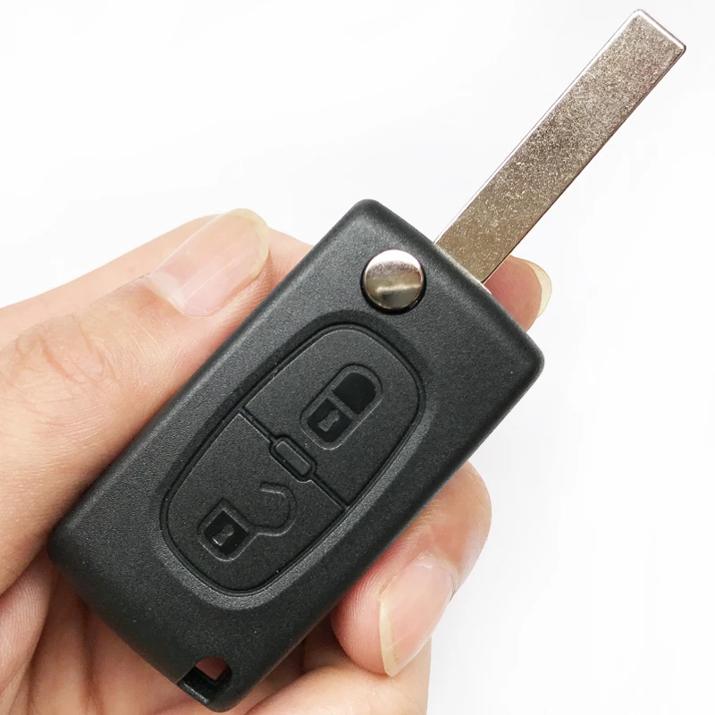 2 кнопки флип складной ключ чехол для PEUGEOT 307 407 207 308 807 Замена Корпус