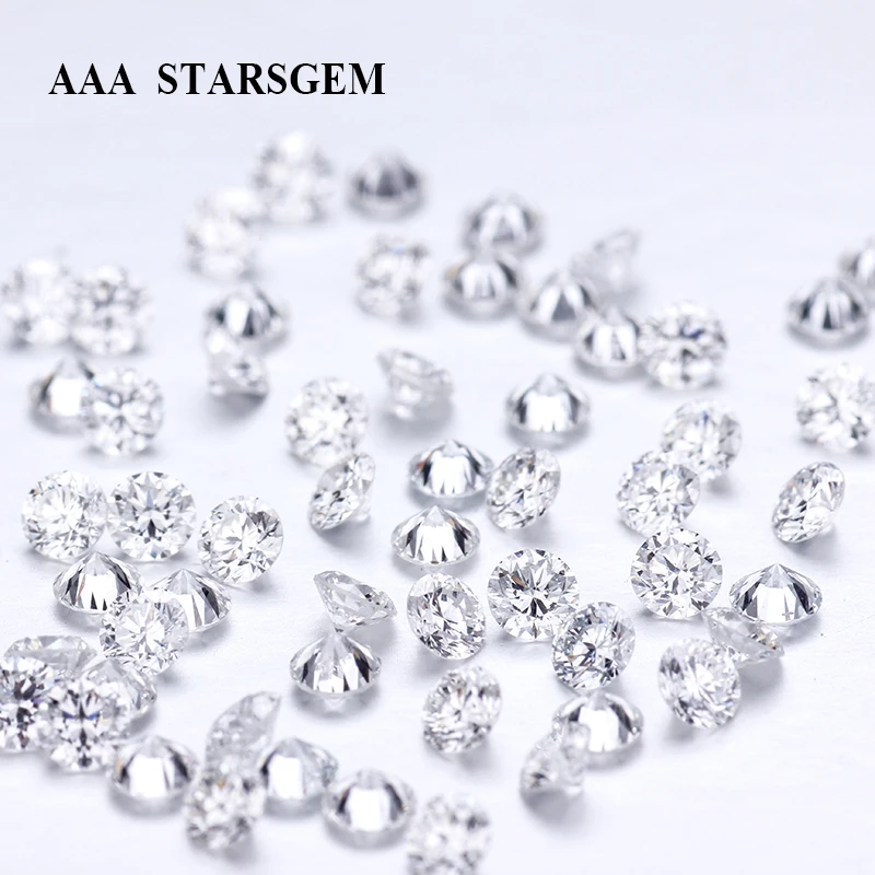 

AAA Starsgem 1 шт./упаковка, 1,3 мм, белый цвет, Круглый, маленький размер, HPHT Lab, Выращенный свободный бриллиант для ювелирных украшений