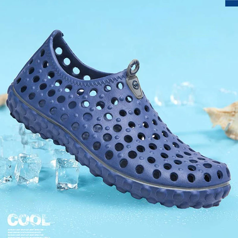 

Breathable Beach Outdoor Aqua Shoes Summer Men's EVA Hole Quick-Drying Wading Water Slipper Sandals Garden Mules Light Shoe