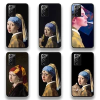 girl with a pearl earring vermeer phone case for samsung galaxy note20 ultra 7 8 9 10 plus lite m51 m21 m31 j8 2018 prime