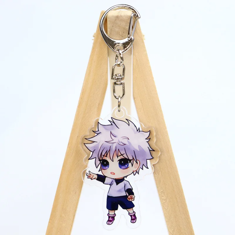 1 шт. мультяшный аниме Hunter X брелок для ключей фигурка Killua Zoldyck Kurapika Hisoka акриловые