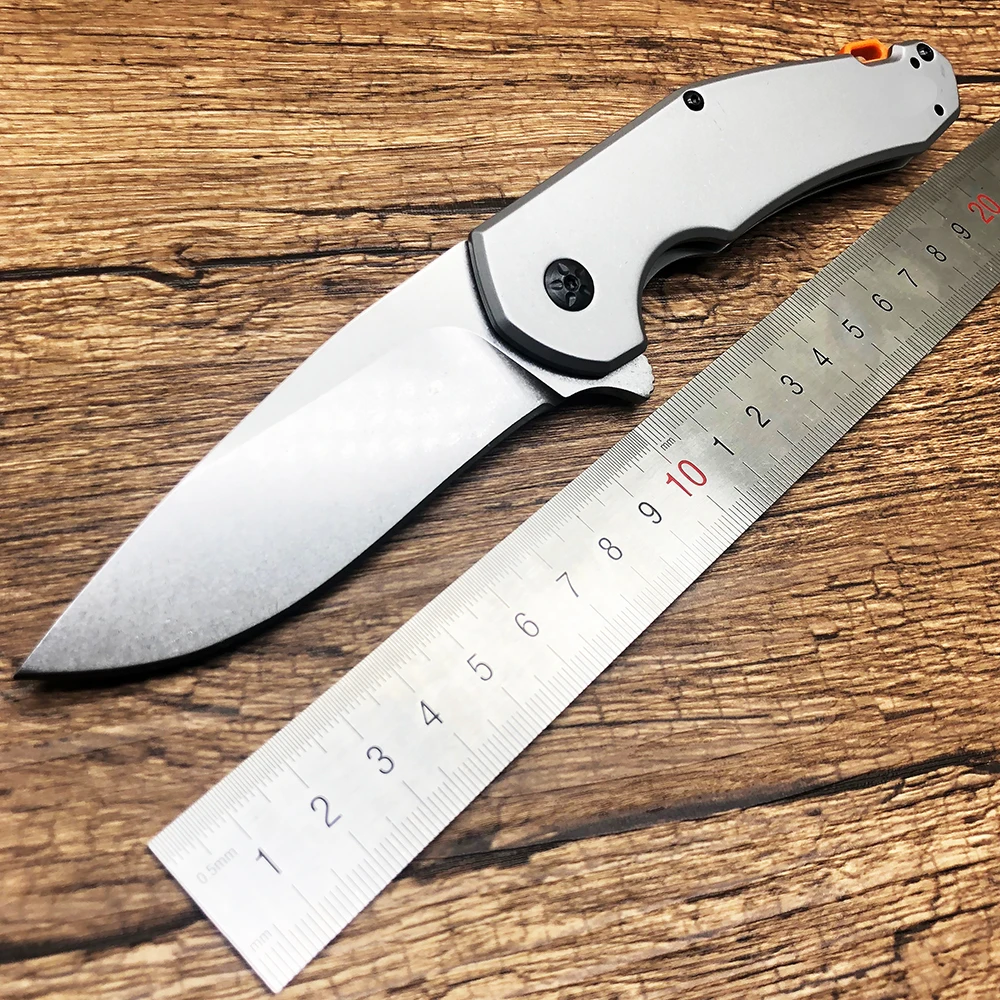 Тактический складной нож лезвие D2 + стальная ручка карманный с титановым