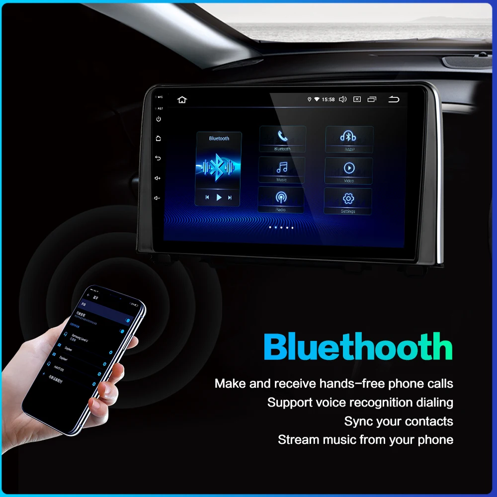 Dasaita 9 &quotАвтомобильный мультимедийный Android 10 1 Din для Honda CRV 2018 радио тюнер 4*50 Вт