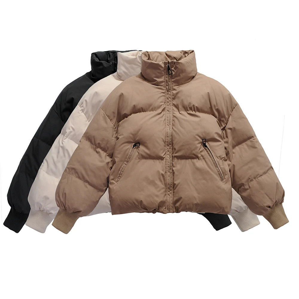 Women's Short Short Versatile Stand Collar Slimming Cotton Coat Warm Thickened Puffer Jacket Cotton Coat Jacket Coat woman