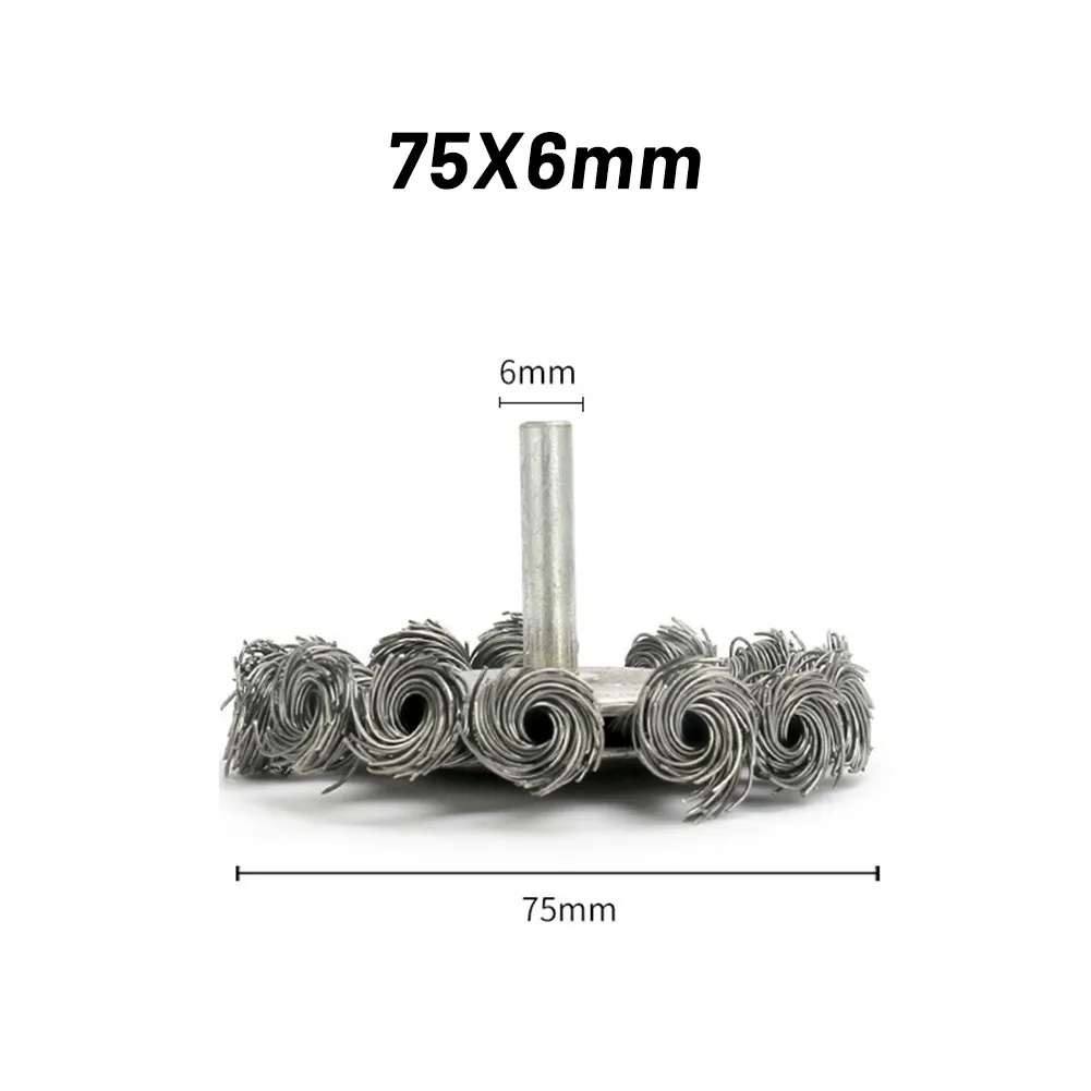 

6pcs Steel Joint Knot Flat Wire Brush Disk Rust Removal Polishing Rotary Tool Sanding Head Polishing Brush