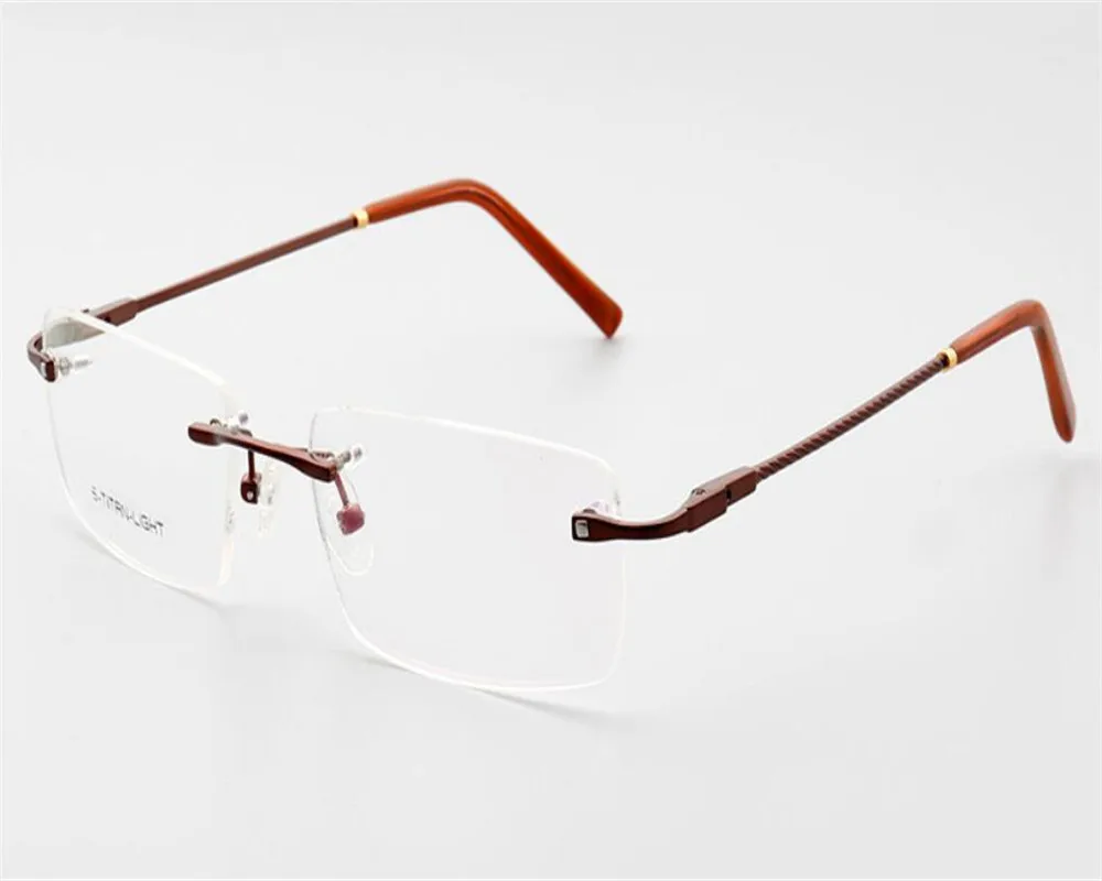 

MONGOTEN Business Unisex Fashion Alloy Rimless Progressive Multi-focal Prescription Lens Eyewear See Near Far Reading Eyeglasses