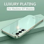Роскошный квадратный чехол для Realme GT Master Edition, противоударный мягкий силиконовый чехол из ТПУ