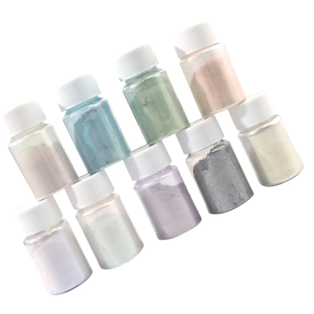 

9pcs Practical Mica Pigment Powder Multi-functional Color Pigment Supplies
