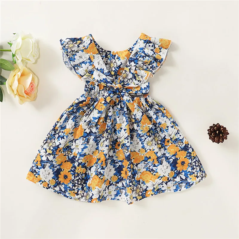 Бесплатная доставка Одинаковая одежда для новорожденных девочек Платья с