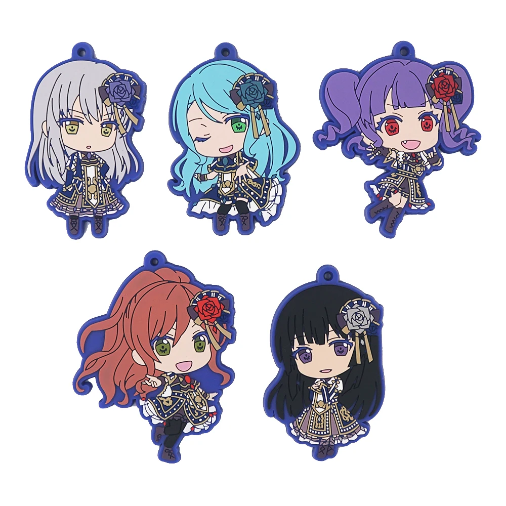 

Взгляд! Roselia Аниме игра Minato Yukina Hikawa Sayo Imai Lisa Udagawa Ako Shirokane Rinko симпатичный резиновый ремешок брелок