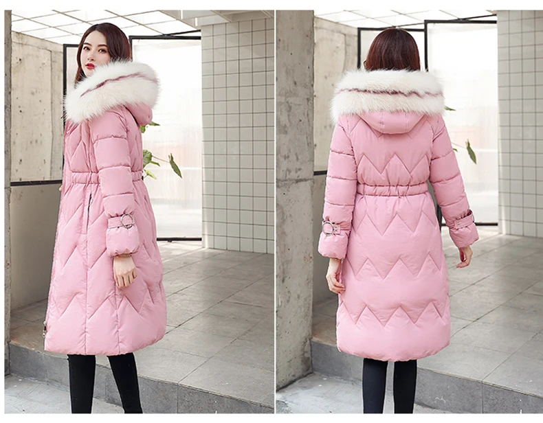 X-long parkas зимняя женская куртка-25 градусов тонкий толстый теплый зимний большой меховой воротник с капюшоном куртка пальто парки верхняя одежда куртка