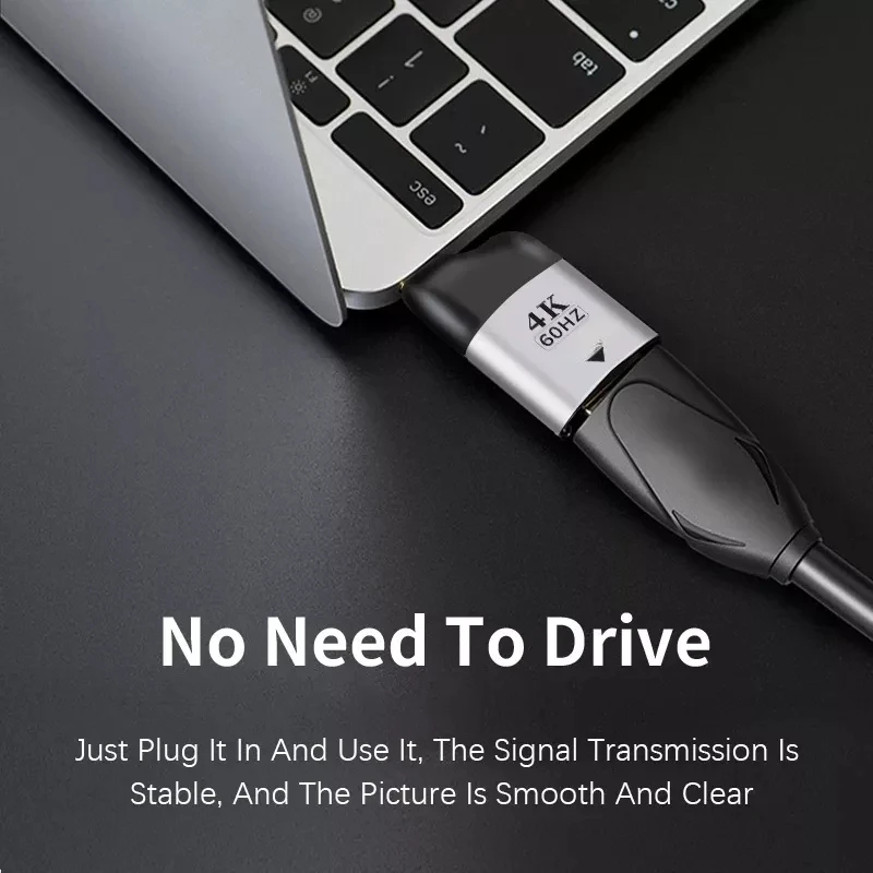 Переходник JORS с Usb c на HDMI-совместимый кабель Тип 4K видео аудио адаптер для