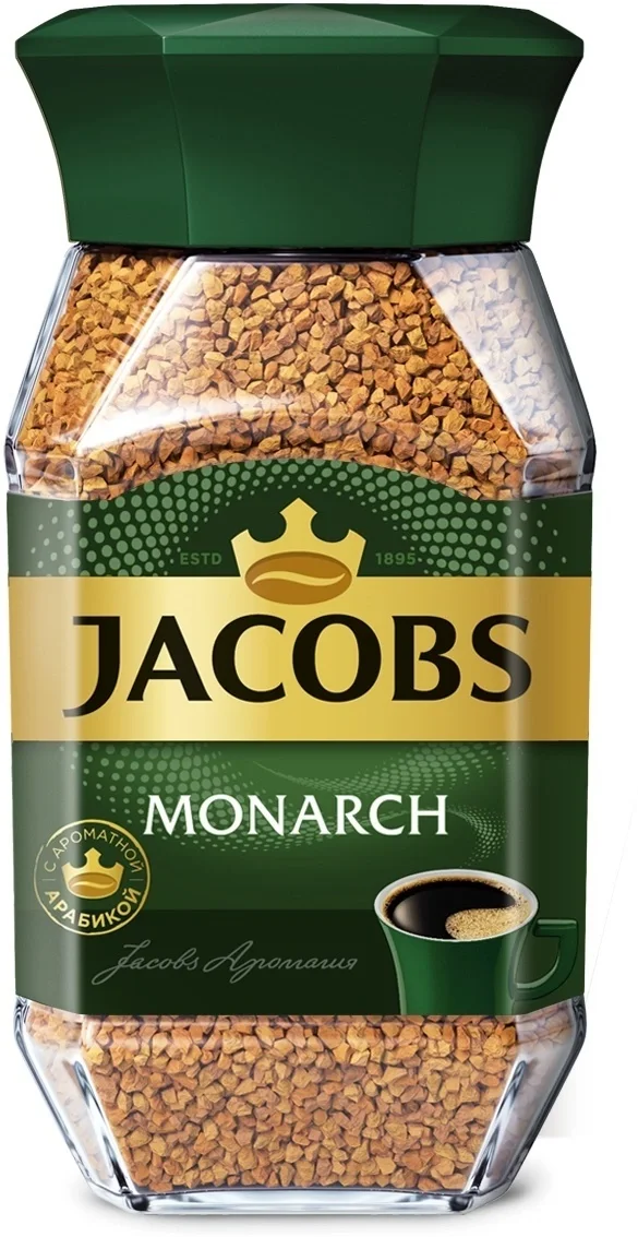 Кофе JACOBS MONARCH натуральный растворимый сублимированный СБ 95г