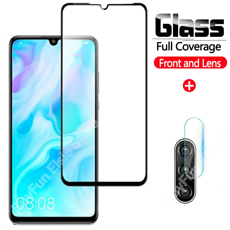 2 in 1 Tempered Glass On For Huawei P30 Lite Camera Lens Film Glas Huawai P30Lite Light Screen Protector Huawey | Мобильные телефоны
