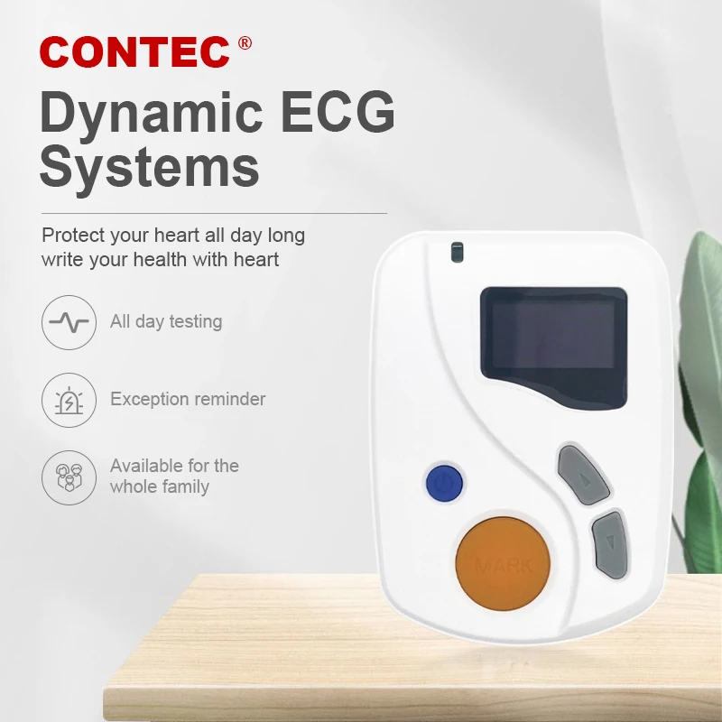 CONTEC динамическая система Holter с 12 выводами ЭКГ 48 часов записи карта 2 Гб