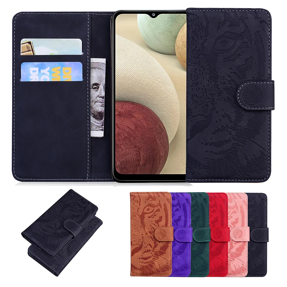 

Tiger Leather Wallet Case Etui For Samsung Galaxy S20 FE S20 Ultra S21 Plus A12 A32 A42 5G A01 Core M51 Card Solt Stand Cover