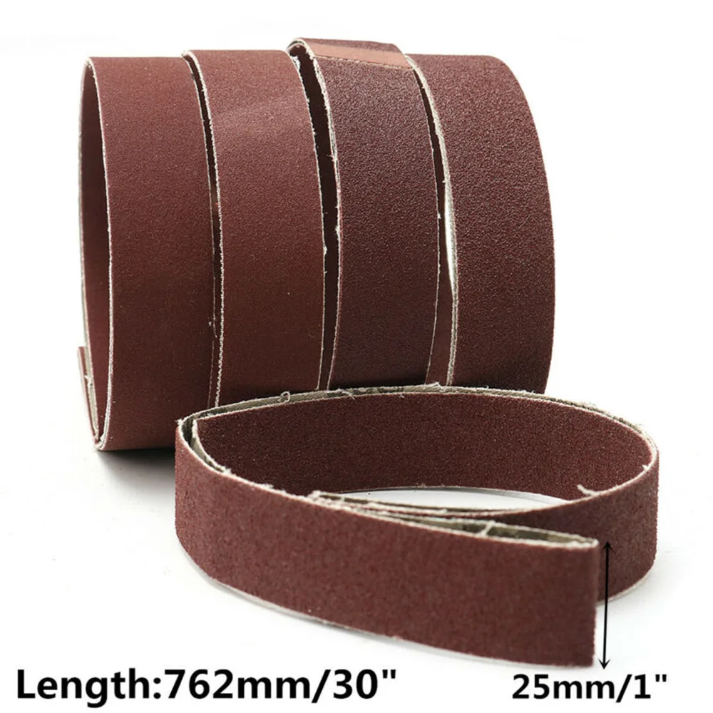 15 шт./компл. 1*30 дюймов 760*25 мм абразивный шлифовальный пояс 80/100/150/240/320 зернистость
