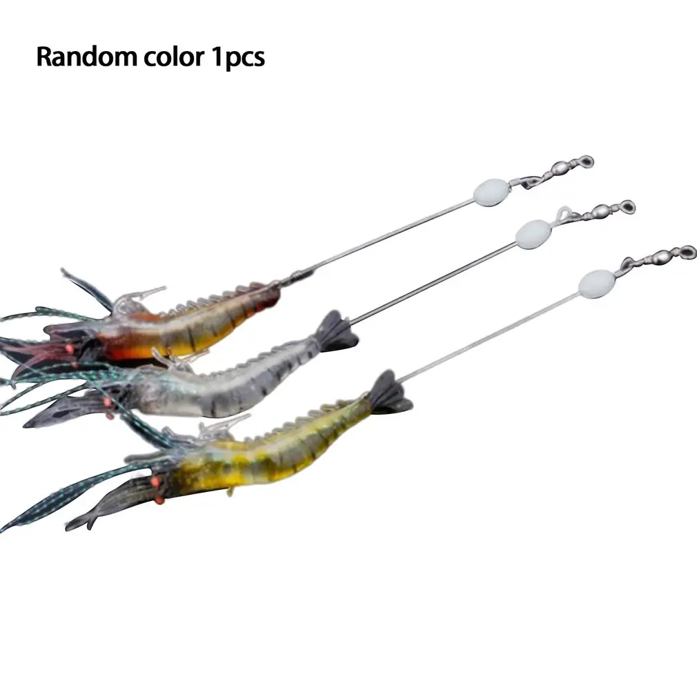 

1pc 9.5cm Fishing Lure Luminous Crawfish Bait Shrimp With Sharp Hooks Simulation Saltwater Lure Fishing Tackle Tool Random Color