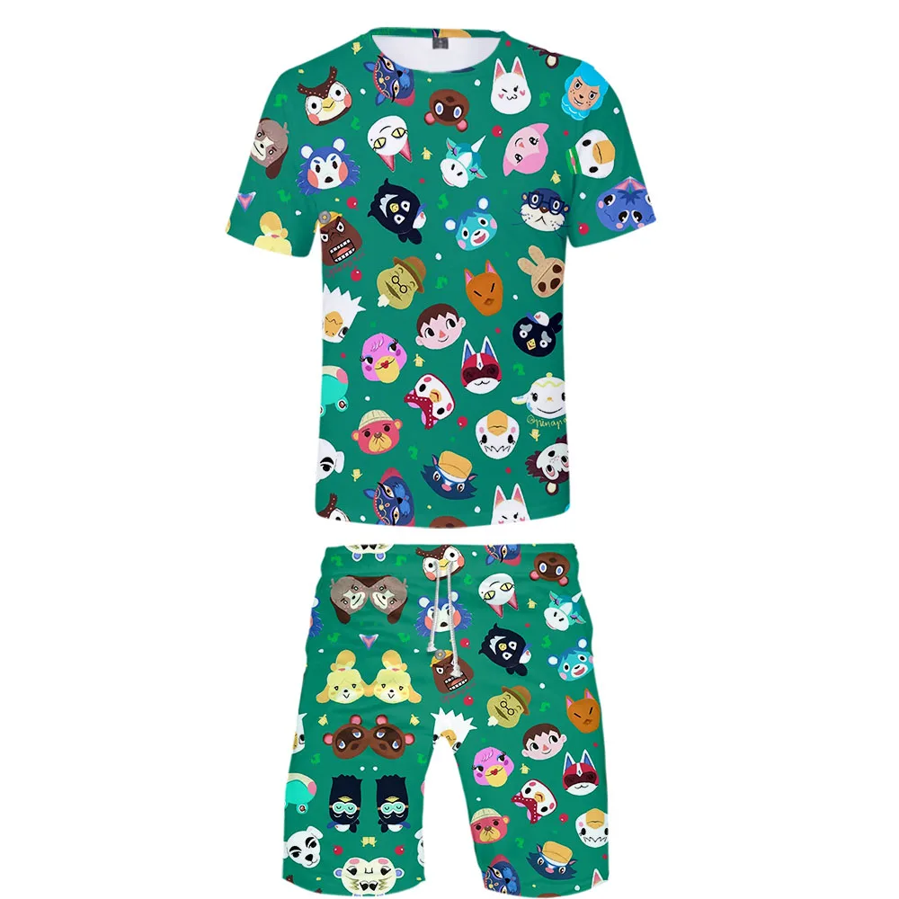 

Animal Crossing 3D Printed Two Piece Set Trendy Summer T-shirts+Casual Shorts Hot Sale 2020 Trendy Streetwear Clothes