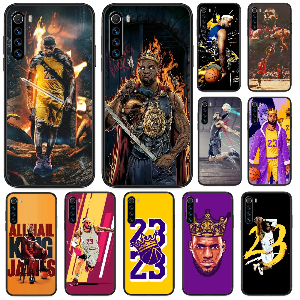 

LeBron James Basketball 23 Phone case For Xiaomi Redmi Note 7 8 8T 9 9S 4X 7 7A 9A K30 Pro Ultra black funda trend hoesjes tpu