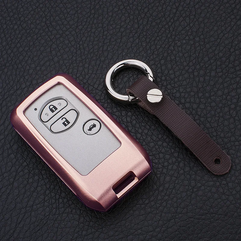 Smart Key case with keychain for Toyota Old Camry cruiser Prado LAND CRUISER Car key cover PC Mirror back cap side shell | Автомобили и