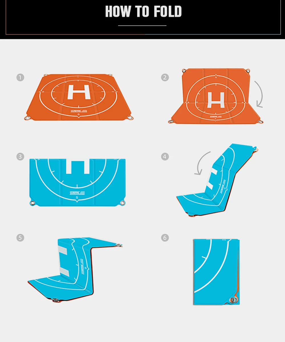 Легко складывающиеся коврики для посадки дрона DJI Mini 2 55 см 65 | Электроника