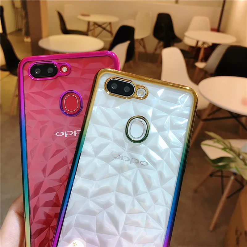 UPaitou 3D градиентное покрытие сольф ТПУ чехол для телефона BBK OPPO A3 A5 A71 A83/A1 F7 F9 Pro R15 Dream
