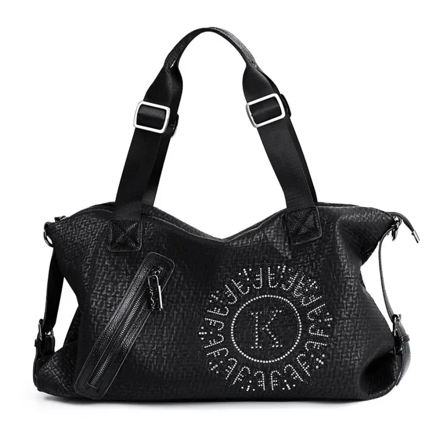 

ins new Women's travel duffle Genuine leather Handbags For men travel Leather Bags Female 2021 New Fashion unisex Crossbody Bags