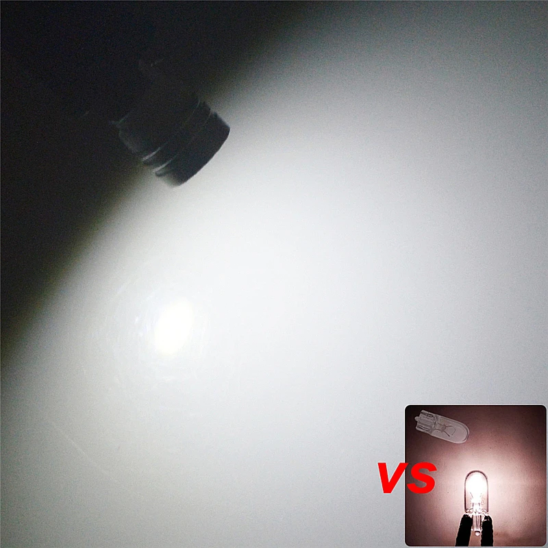 

500x Car led Light T10 Leds 194 168 W5W COB Parking Auto Wedge Clearance Lamp Bright License Lights DC 12V