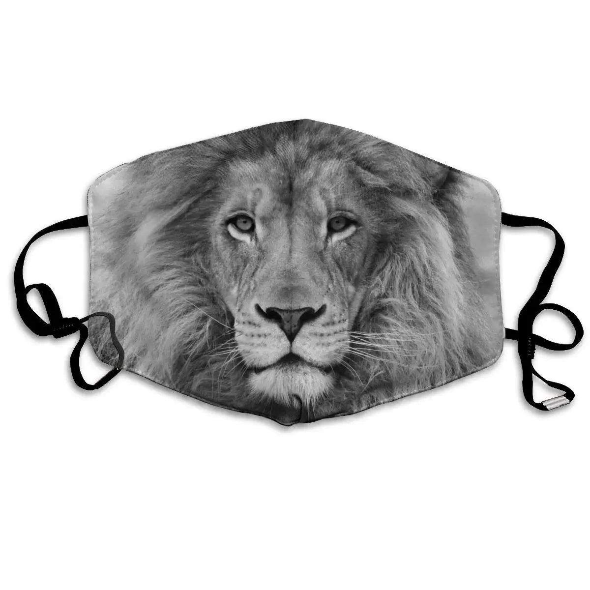 

Dustproof Washable Reusable Lion Black And White Beautiful Mouth Cover Mask Protective Warm Windproof Mask