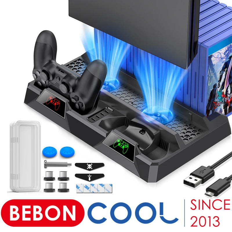 Вертикальная подставка для PS4/PS4 Slim/PS4 Pro зарядное устройство двух контроллеров 4